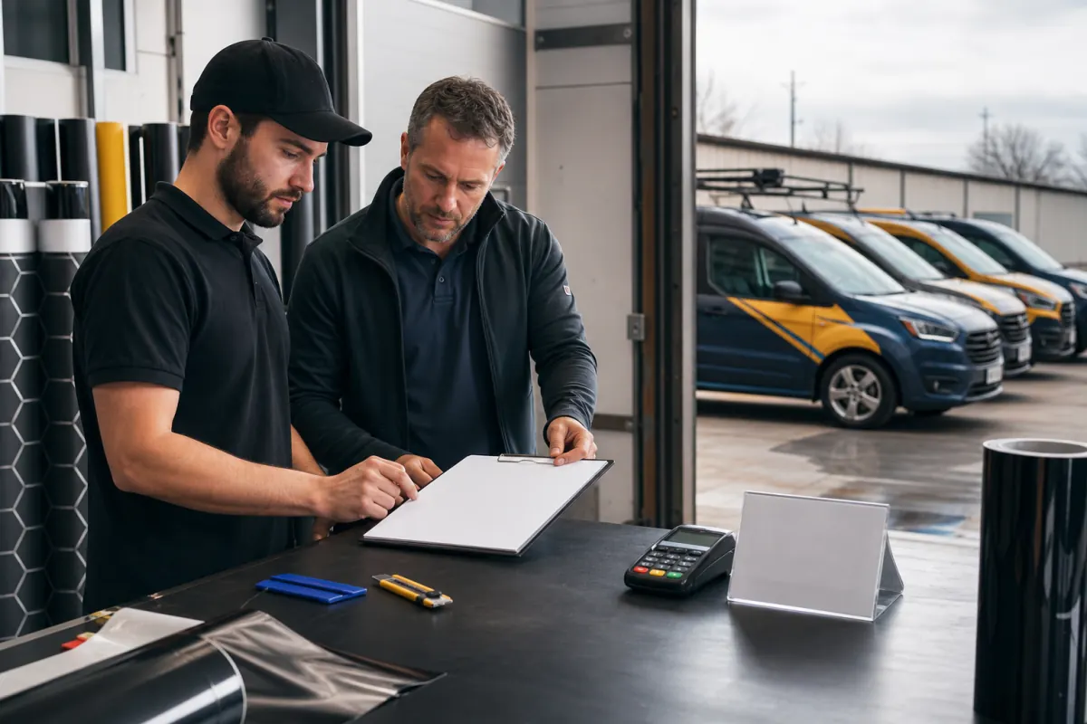 Fleet wrap invoice compared with bank transfer and rewards card payment options