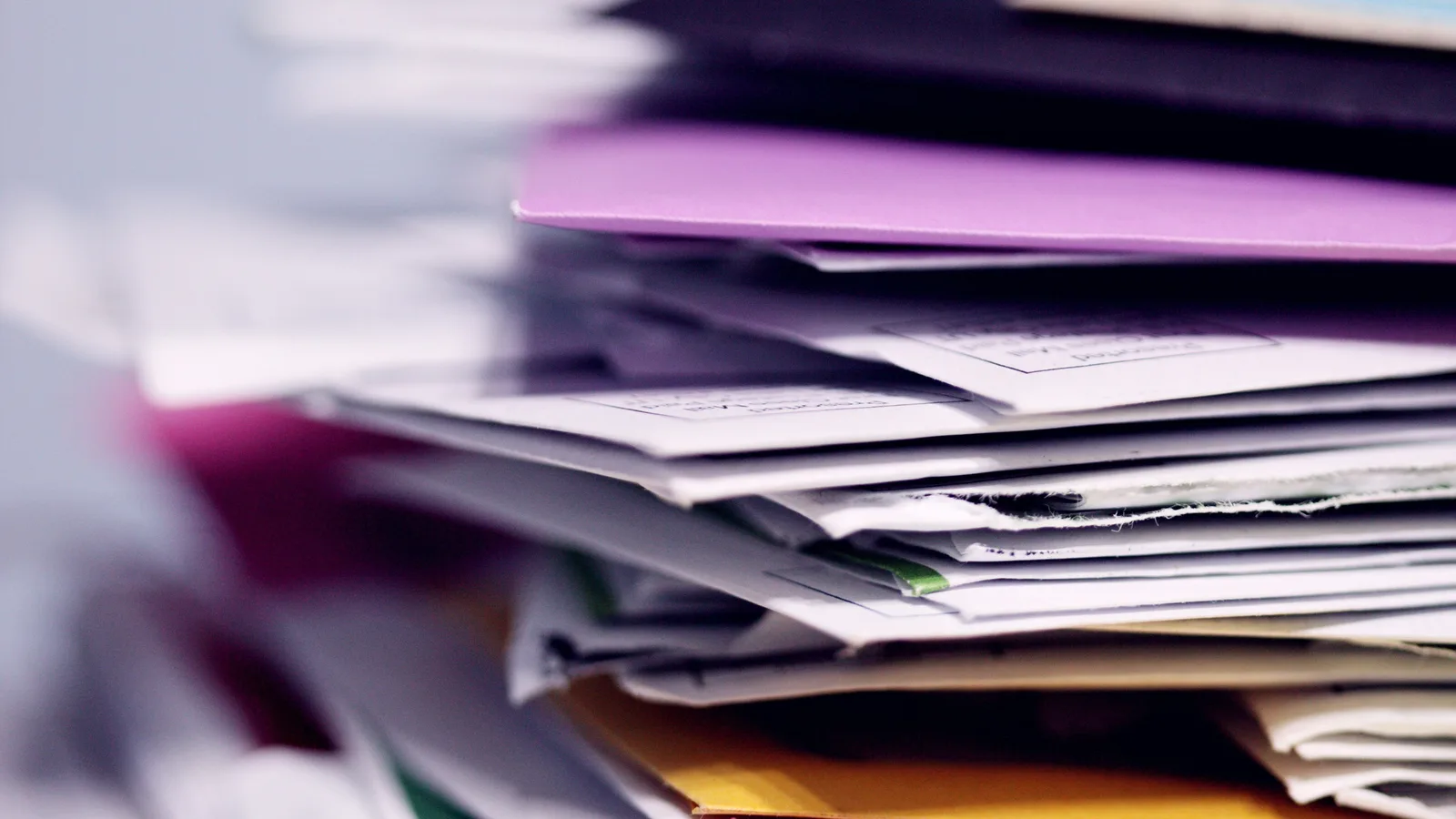 Pile of printing papers.